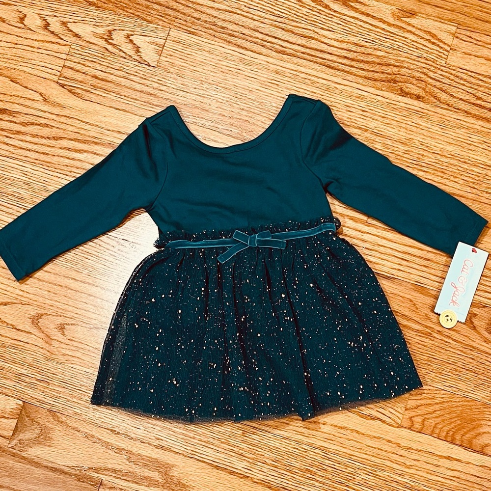 Cat & Jack dress with diaper cover - 12M NWT
